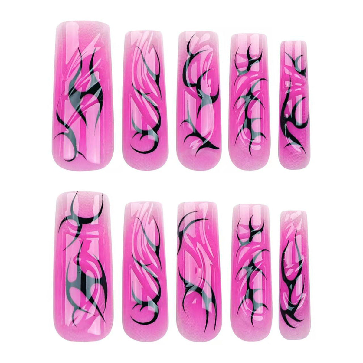 Artifical nails with floral and artistic design Acalora