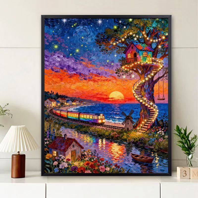 Vibrant Scenic Sunset Wall Art