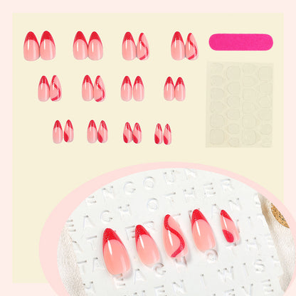Stylish French Tip Press-On Nails Set Acalora