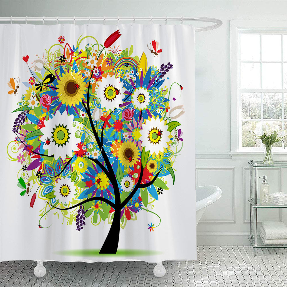 Artistic Tree Design Shower Curtain