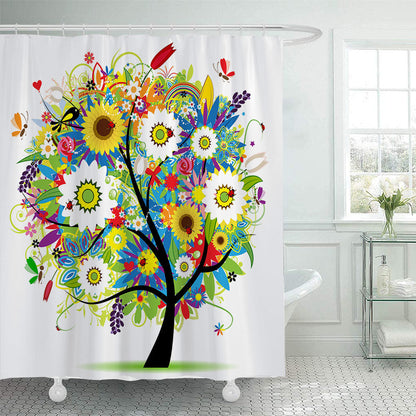 Artistic Tree Design Shower Curtain