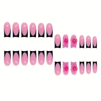 Floral Decorative Press-On Nail Art Acalora