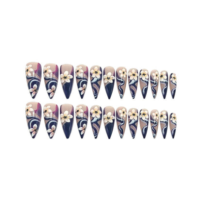 Artificial nails in elegant floral design Acalora