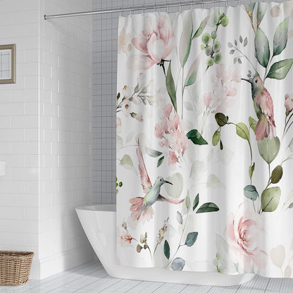 Floral Patterned Shower Curtain
