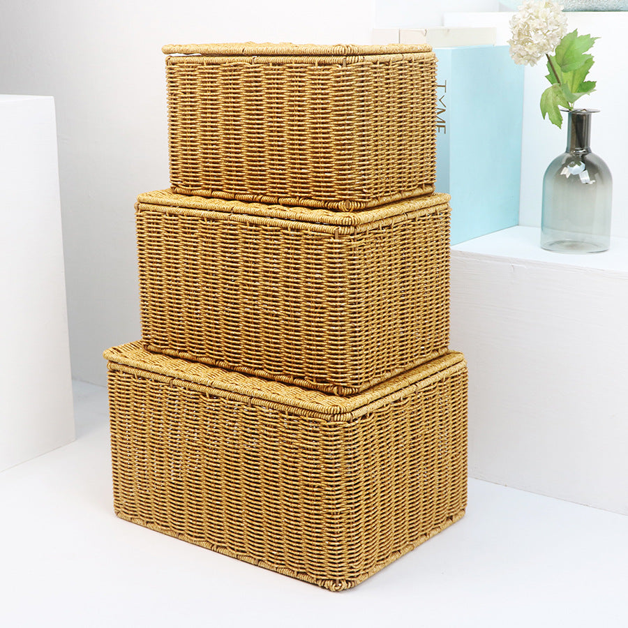 Rectangular Woven Storage Box Acalora