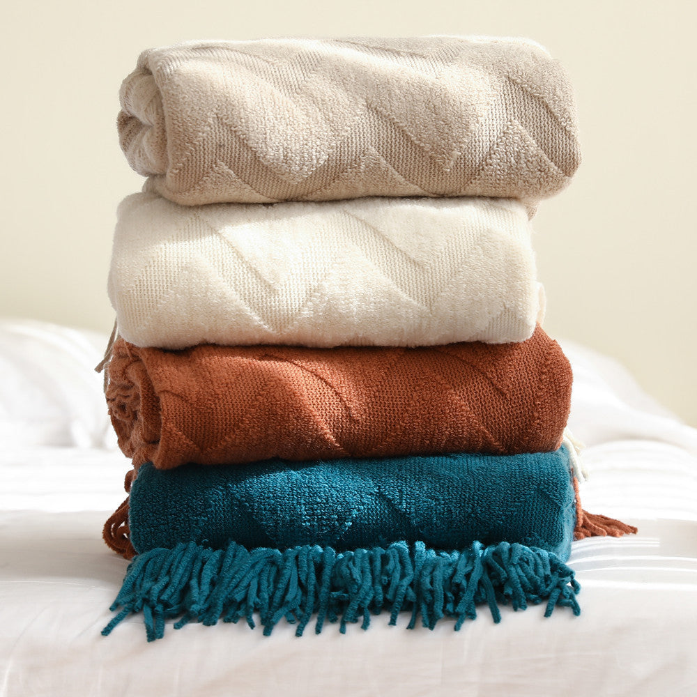 Cozy Textured Throw Blanket