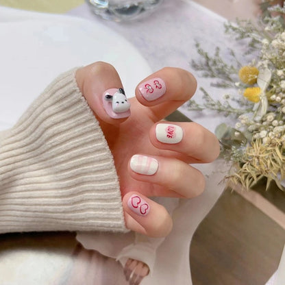 Creative nail art set with modern heart designs Acalora
