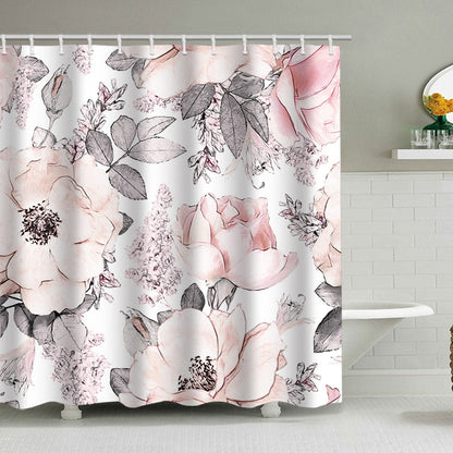 Floral Print Shower Curtain