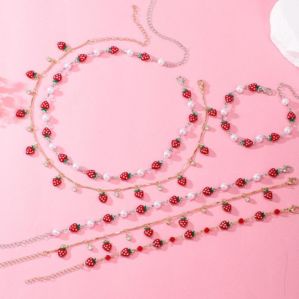 Strawberry Charm Bracelet Acalora
