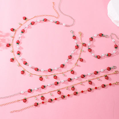 Strawberry Charm Bracelet Acalora