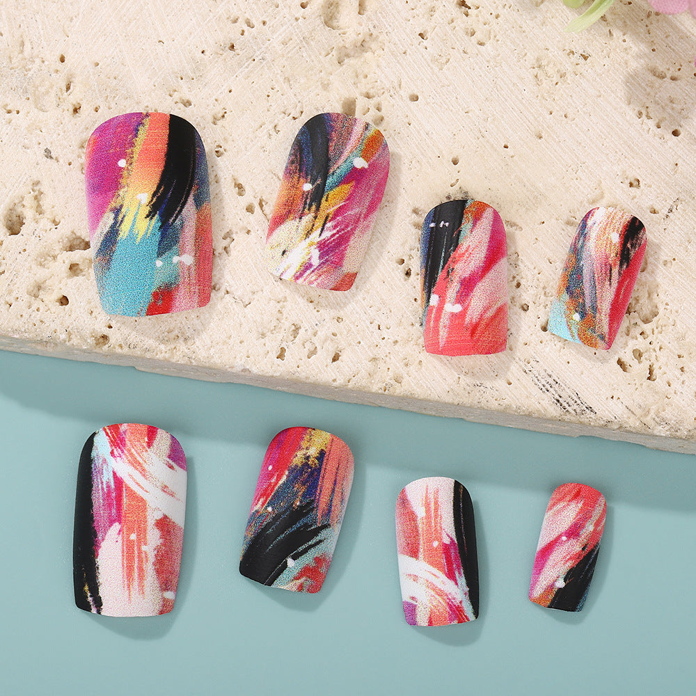 Nail Art Set with Creative Color Patterns Acalora