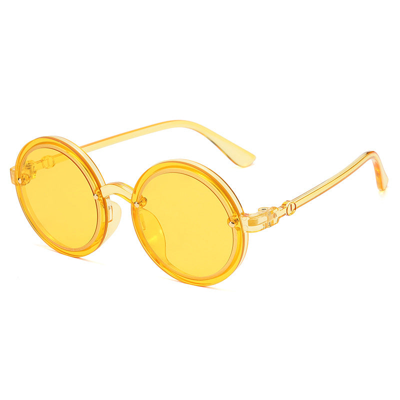 Women's Round Sunglasses with Transparent Frame Skanto