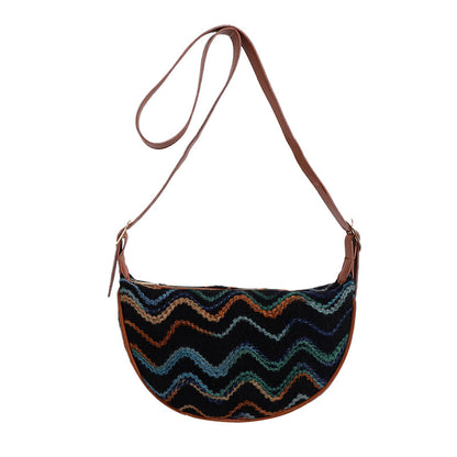 Vintage-Inspired Woven Crossbody Bag Acalora