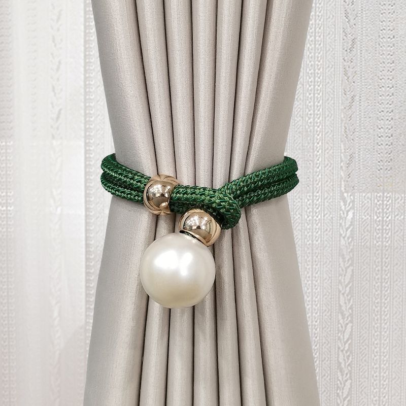 Elegant curtain tieback with decorative pearl Acalora