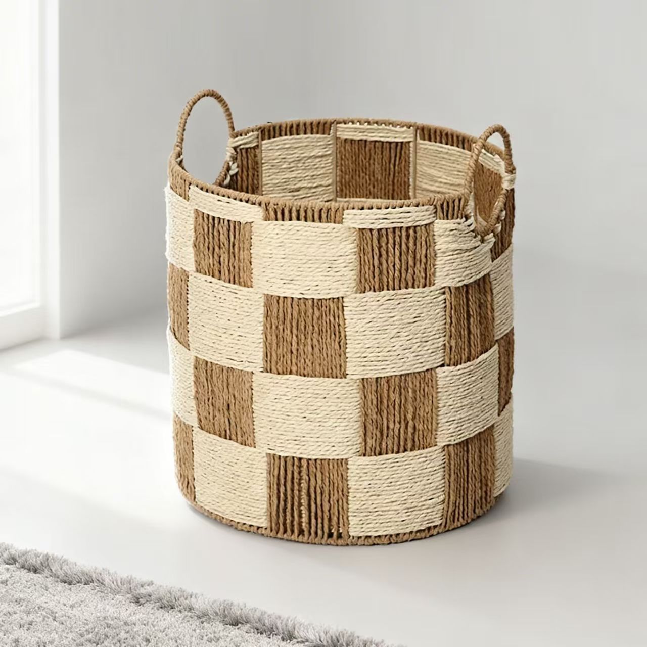 Natural Fiber Storage Basket Acalora