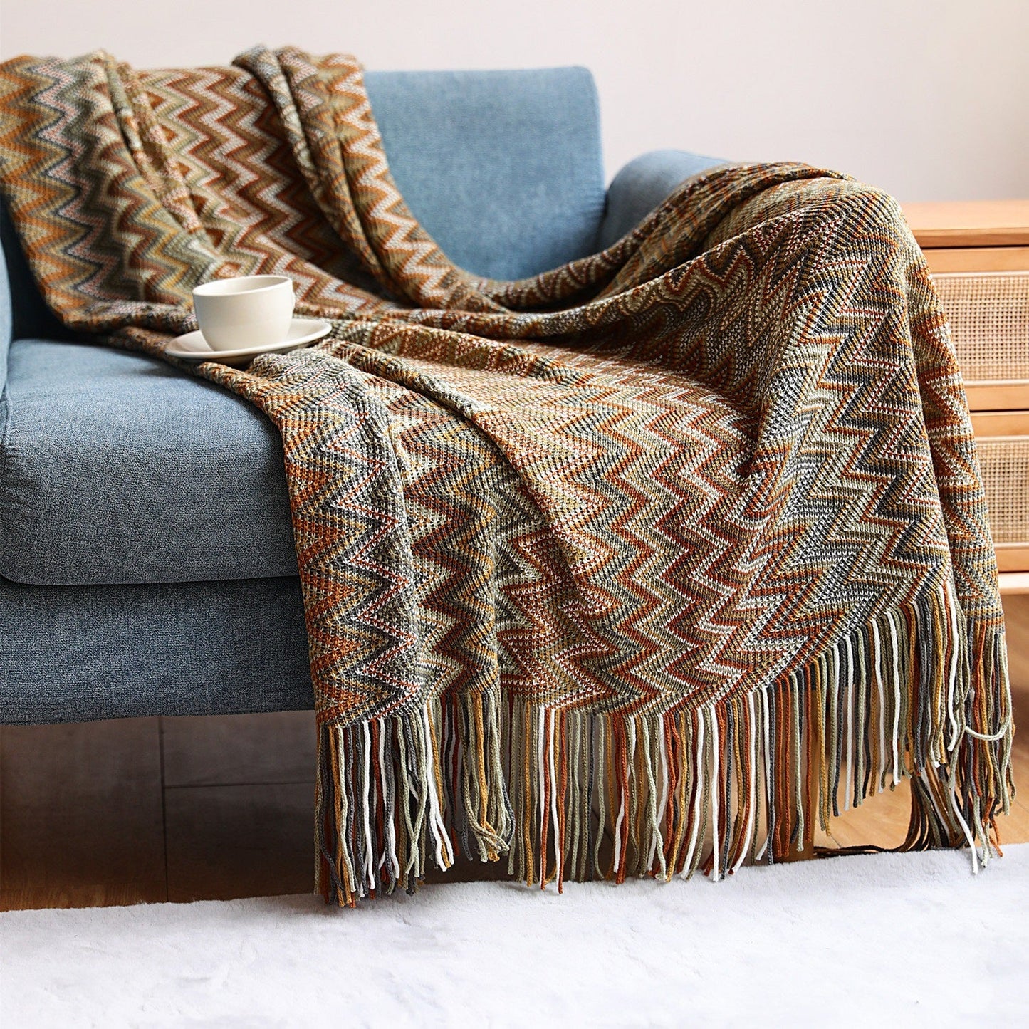 Zigzag Weave Throw Blanket