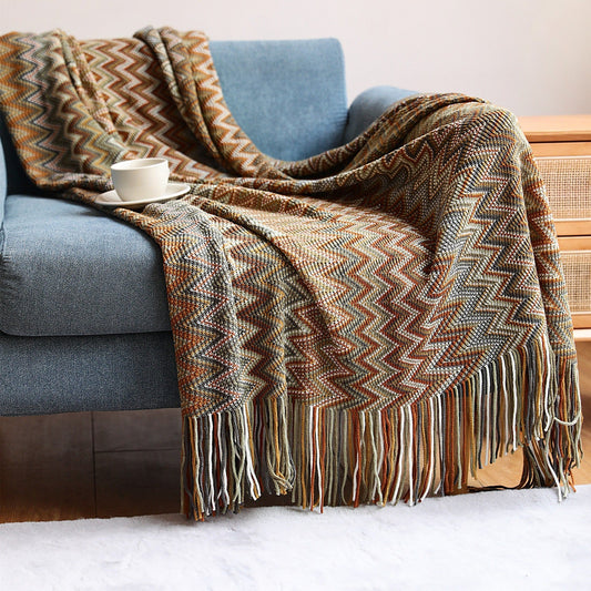 Zigzag Weave Throw Blanket