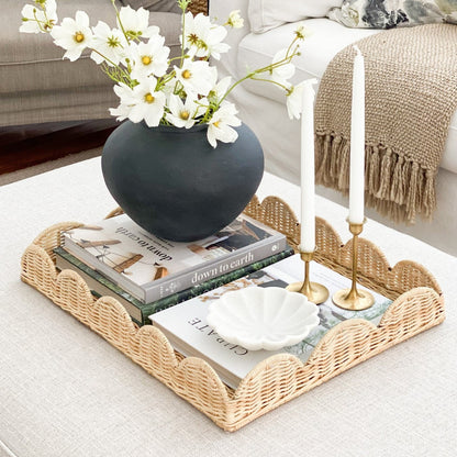 Decorative Woven Serving Tray Acalora