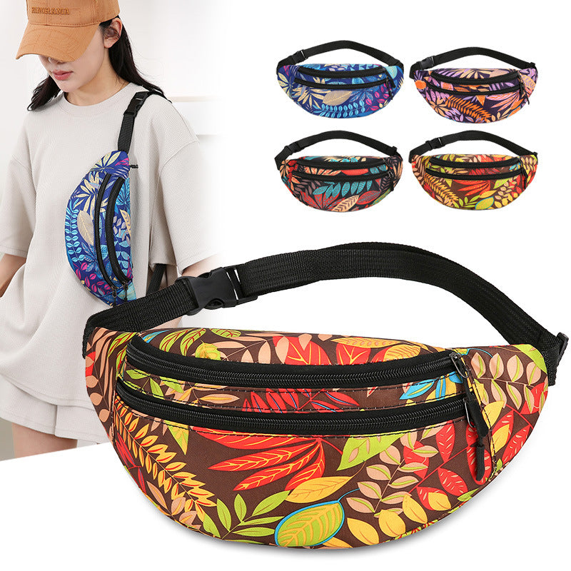 Floral Print Utility Fanny Pack Acalora