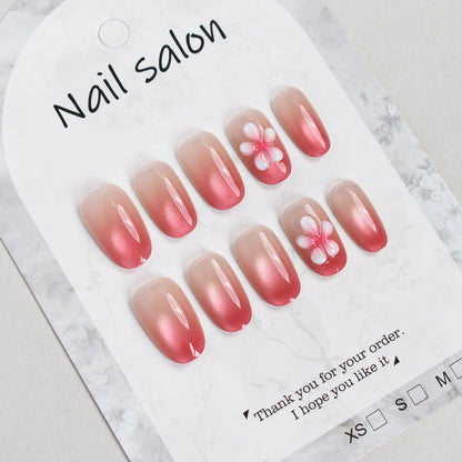 Elegant Floral Press-On Nail Set Acalora