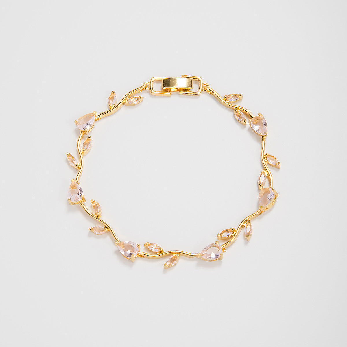 Elegant Floral Design Statement Bracelet Acalora