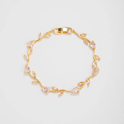 Elegant Floral Design Statement Bracelet Acalora