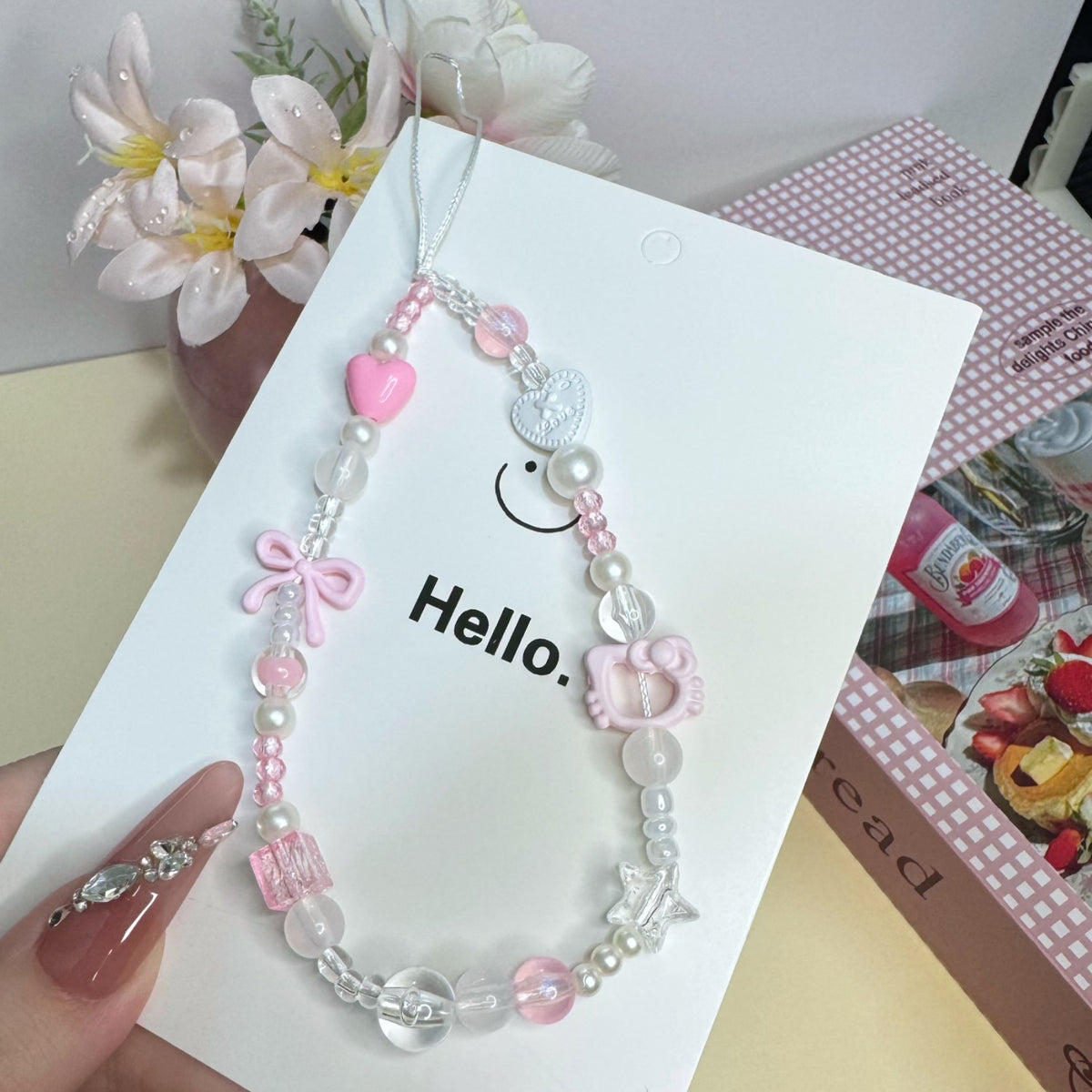 Charm Beaded Phone Necklace Acalora