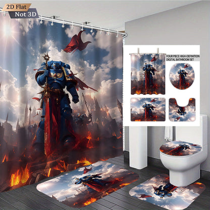 Digital Fantasy-Themed Bathroom Decor Set