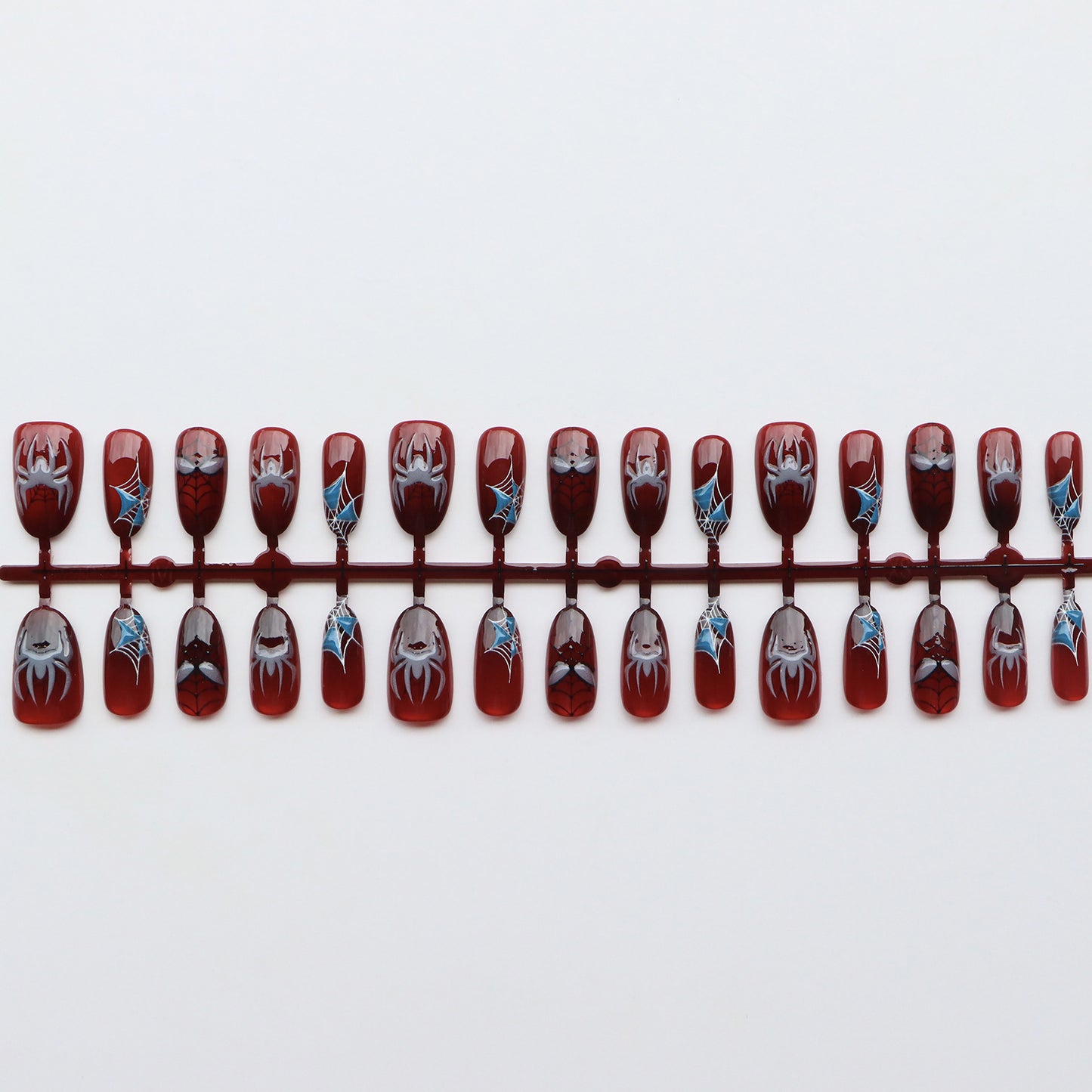 Thematic Spider-Man Inspired Press-On Nail Art Set Acalora
