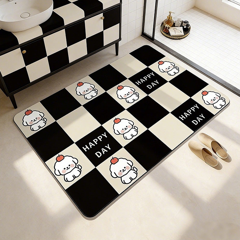 Cute Cartoon Pet-Themed Bath Mat Acalora