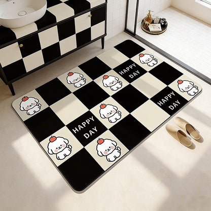 Cute Cartoon Pet-Themed Bath Mat Acalora