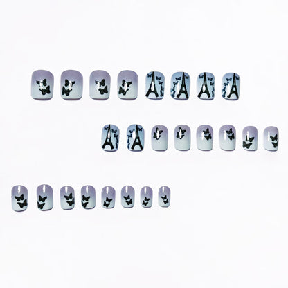 Artistic Parisian Butterfly Nail Art Acalora