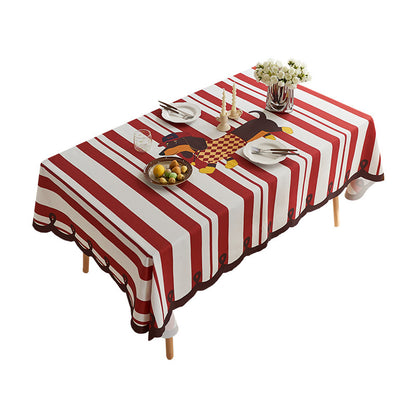 Decorative Striped Tablecloth