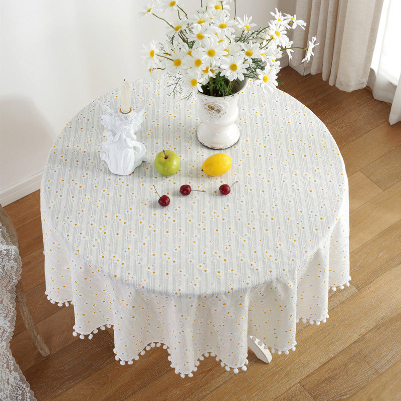 Floral Embellished Table Cover