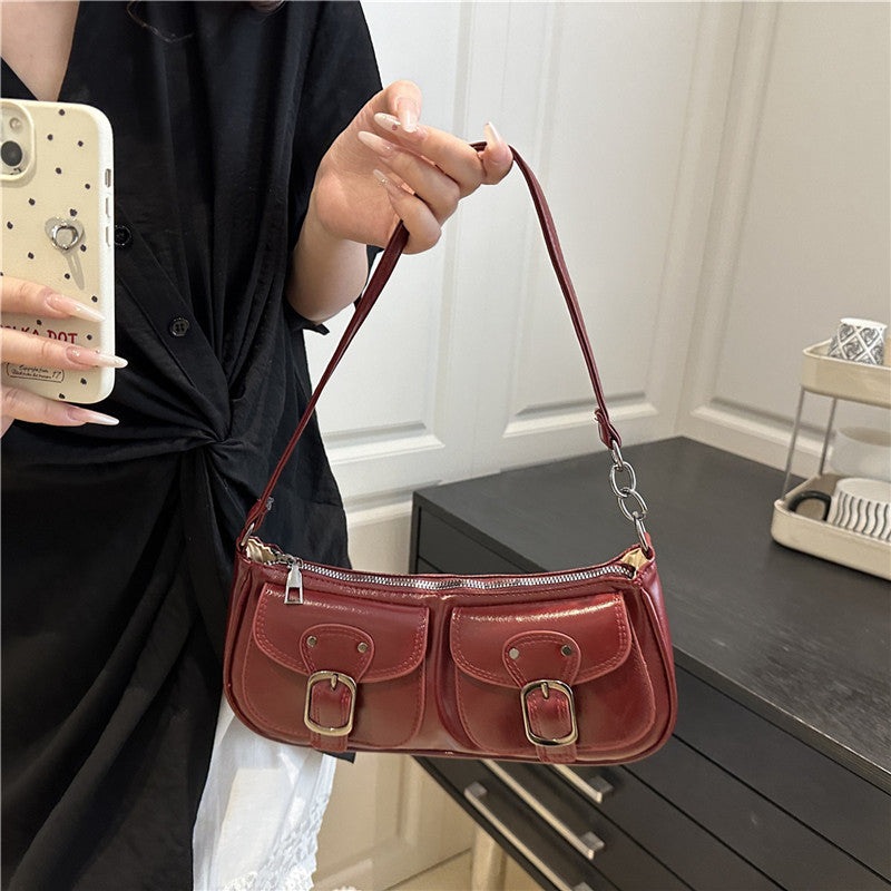 Stylish Dual Pocket Shoulder Bag Acalora