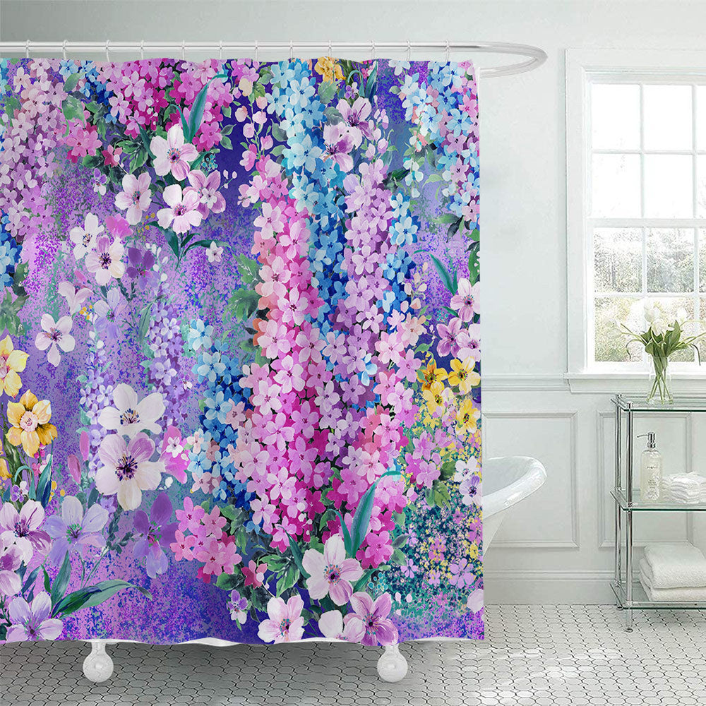 Butterfly-Inspired Floral Shower Curtain