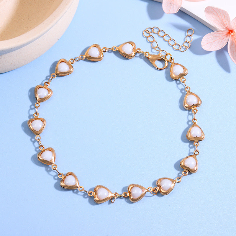 Charming Heart-Shaped Statement Bracelet Acalora