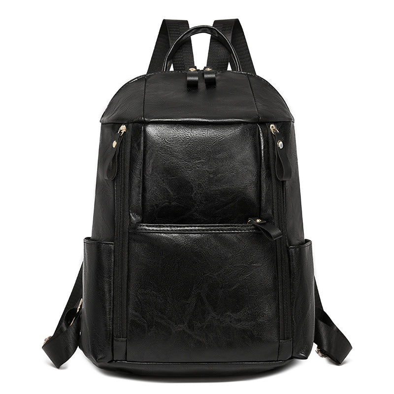 Elegant Multi-Compartt Faux Leather Backpack Acalora