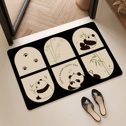 Decorative Floral Print Bath Mat Acalora
