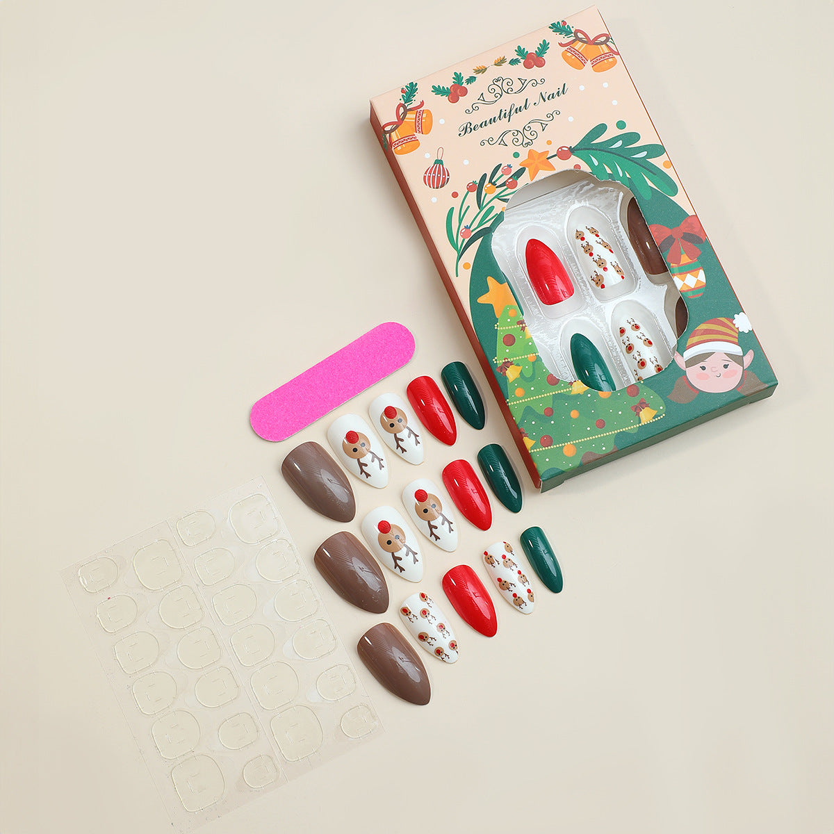 Holiday-Themed Press-On Nail Art Set Acalora 1788496103