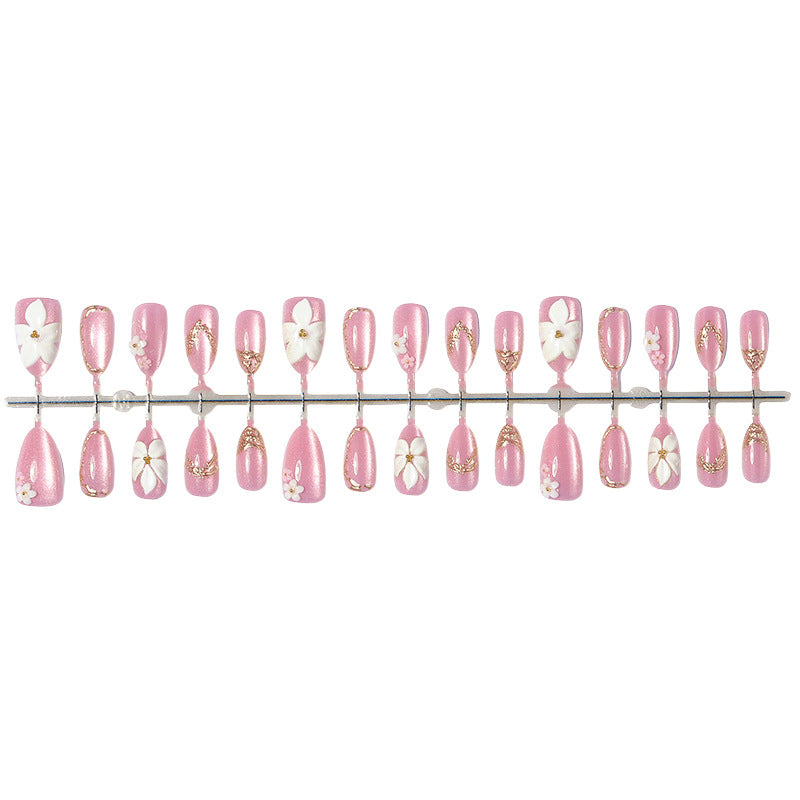 Elegant Floral Design Press-On Nail Set Acalora