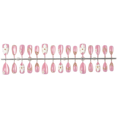 Elegant Floral Design Press-On Nail Set Acalora