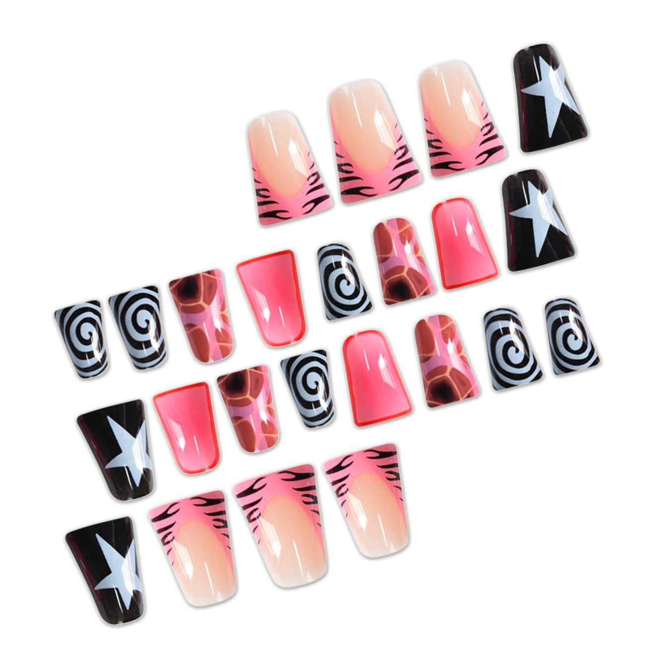 Artistic Abstract Nail Wraps Acalora
