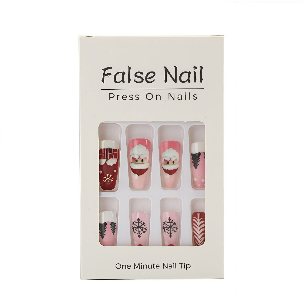 Christmas Art Nails Set with Creative Designs Acalora