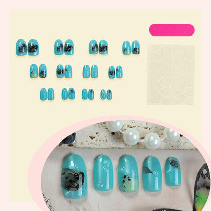 Artistic Cat Design Press-On Nails Acalora