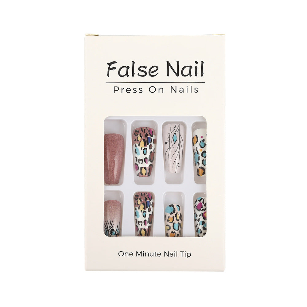 Creative Nail Art Set with Leopard and Flower Patterns Acalora
