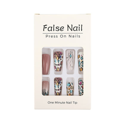Creative Nail Art Set with Leopard and Flower Patterns Acalora