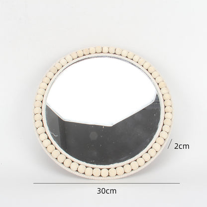 Wall mirror with wicker basket Acalora