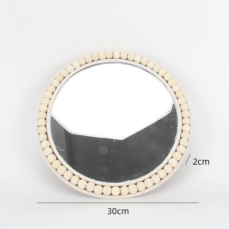Playful Wall Mirror Made of Rattan Acalora