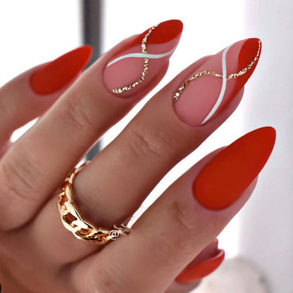 Elegant Mat Finish Press-On Nails Acalora